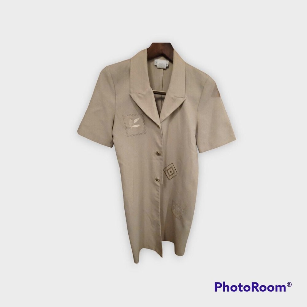 Pride & Joy Tan Blazer Shirt Size 8 Made in the USA